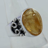 925 Sterling Silver Citrine Ring