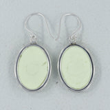 Lemon Chrysoprase Silver Earring