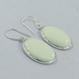 Lemon Chrysoprase Silver Earring