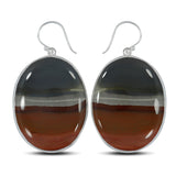 Polychrome Jasper Silver Earring