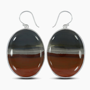 Polychrome Jasper Silver Earrings
