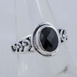 Black Onyx Silver Rings