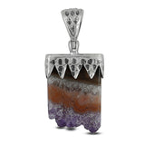 Amethyst Slice 925 Silver Pendant