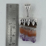 Amethyst Slice 925 Silver Pendant