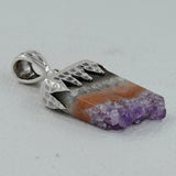 Amethyst Slice 925 Silver Pendant