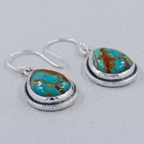 Boulder Turquoise Silver Earrings