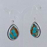 Boulder Turquoise Silver Earrings