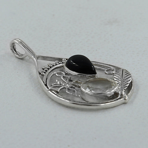 925 Sterling Silver Black Onyx Pendants