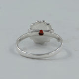 Natural Garnet Gemstone 925 Sterling Silver Ring