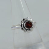 Natural Garnet Gemstone 925 Sterling Silver Ring