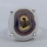 Solar Ice Quartz Silver Ring