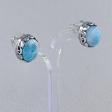 Rainbow Moonstone Stud Earring