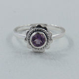 Natural Garnet Gemstone 925 Sterling Silver Ring