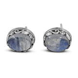 Rainbow Moonstone Stud Earring