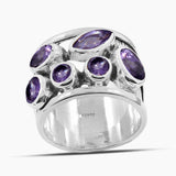 925 Sterling Silver Blue Topaz Rings