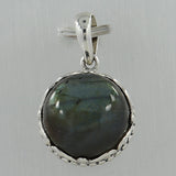 Labradorite Silver Pendant