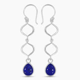 Lapis Lazuli Silver Earrings