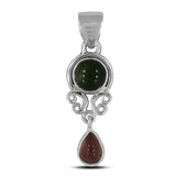 Multi Tourmaline Silver Pendant