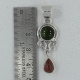 Multi Tourmaline Silver Pendant