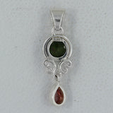 Multi Tourmaline Silver Pendant