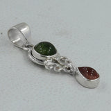 Multi Tourmaline Silver Pendant