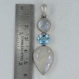 Rainbow Moonstone 925 Silver Pendant