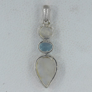 Rainbow Moonstone Silver Pendants