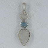 Rainbow Moonstone 925 Silver Pendant