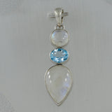 Rainbow Moonstone 925 Silver Pendant