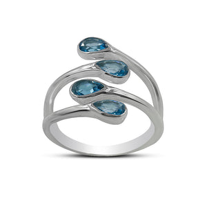 925 Silver Garnet Bypass Rings