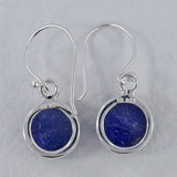 Raw Tanzanite Silver Earrings