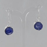 Raw Tanzanite Silver Earrings