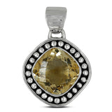 Citrine Gemstone Silver Pendant