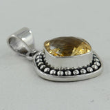 Citrine Gemstone Silver Pendant