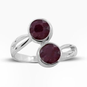 925 Sterling Silver Ruby Rings