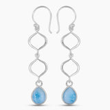 Lapis Lazuli Silver Earrings