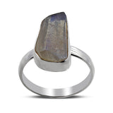 Natural Labradorite Silver Ring