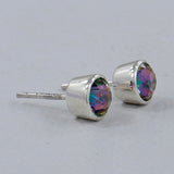 Blue Topaz Silver Studs Earrings