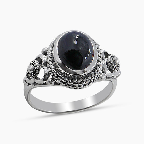 Genuine Black Star Silver Rings