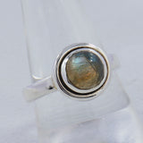 Natural Labradorite Silver Ring