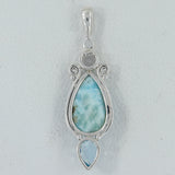 Larimar Gemstone 925 Silver Pendant