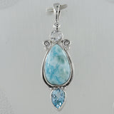 Larimar Gemstone 925 Silver Pendant