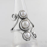 Fresh Water Pearl Ring 925 Sterling Silver