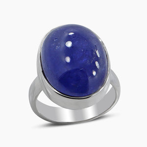 Natural Tanzanite Silver Rings