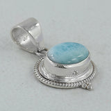 Larimar Gemstone 925 Silver Pendant