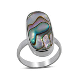 Abalone Shell Silver Ring