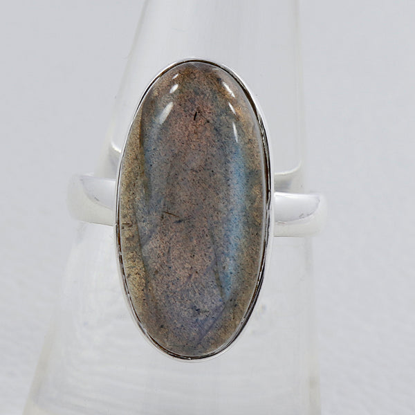 Natural Labradorite Silver Rings