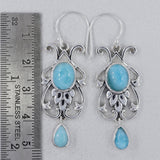 Dendritic Opal Silver Earrings