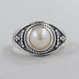 Fresh Water Pearl Gemstone 925 Sterling Silver Ring