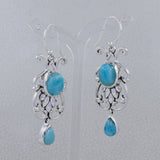 Dendritic Opal Silver Earrings